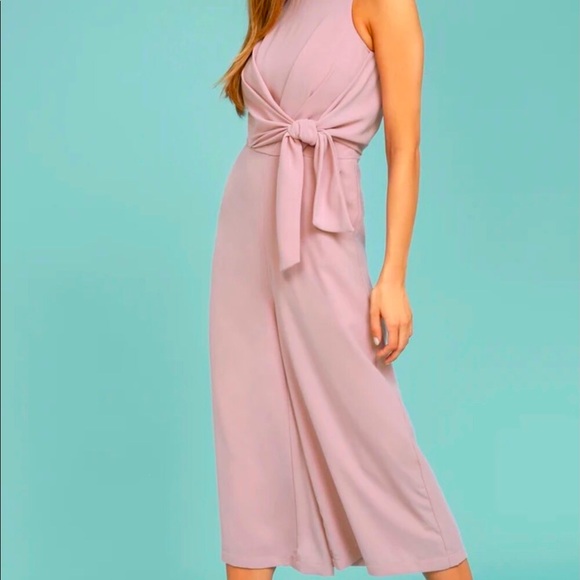 Like New On Track XS Lulus Mauve MIDI Jumpsuit .Only worn one time. - Picture 1 of 13